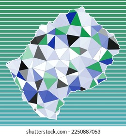 Lesotho vector illustration. Lesotho design on gradient stripes background. Technology, internet, network, telecommunication concept. Cool vector illustration.