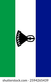 Lesotho Vertical Flag, Vertical Flag Lesotho