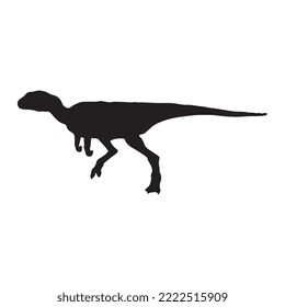 Lesothosaurus Dinosaur Vector Illustration Silhouette