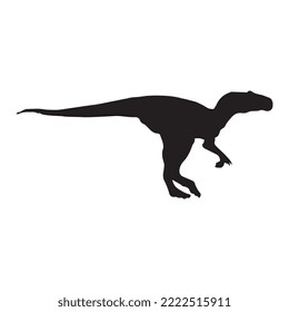 Lesothosaurus Dinosaur Vector Illustration Silhouette