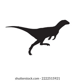 Lesothosaurus Dinosaur Vector Illustration Silhouette
