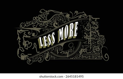 LESS MORE lettering custom style design