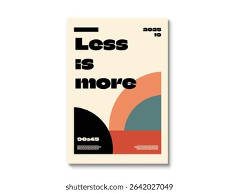 Less is More Minimalist Geometric Art Poster Print