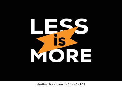 Menos é mais motivacional vetor tipografia t-shirt design.