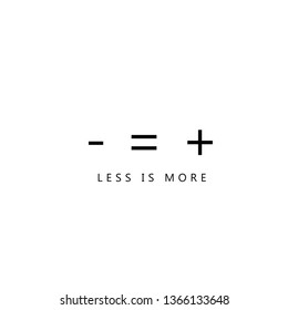 Less is more, typography design for print or use as poster, flyer or T shirt


