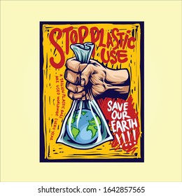 Less Plastic campaign poster design