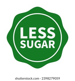 Less Sugar In Green Circle Shape For Product Information Business Promotion Marketing Social Media
