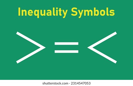Less than greater than and equal symbol in mathematics. inequality symbols. Mathematics resources for teachers and students.