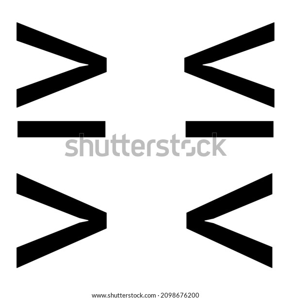 Less Than Greater Than Equal Symbol Stock Vector (Royalty Free ...