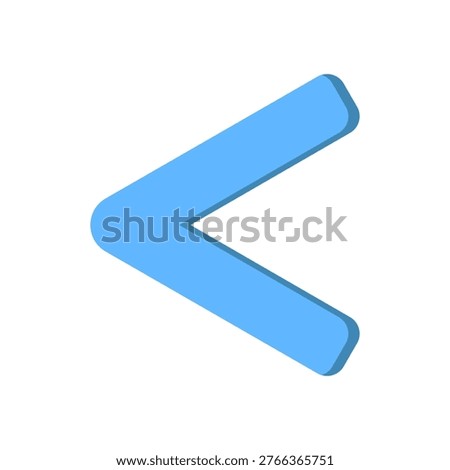 Less Than Icon - Flat Color Icons For Signs and Symbols