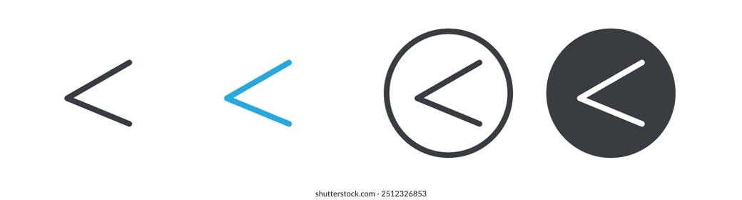 Is less than icon Vector logo outline