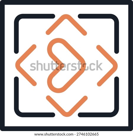 Less Than Line Due Icon Design