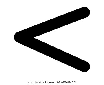 Less than symbol silhouette vector art svg