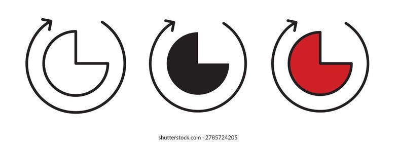 Less time icon representing efficiency, time-saving solutions, and faster productivity.