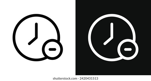 Less Time Icon Set. Vector Illustration