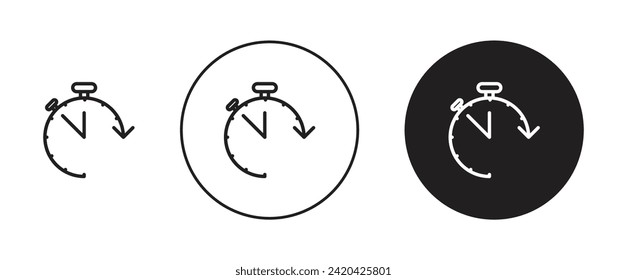 Less Time Vector Illustration Set. Reduce Clock Hourglass and Low Time Sign in Suitable for Apps and Websites UI Design Style.