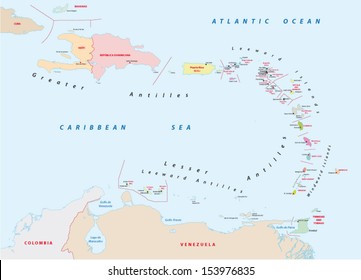 Lesser Antilles Map