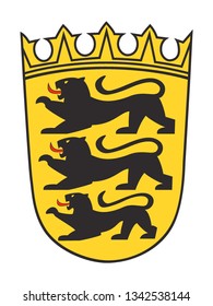 Lesser Coat of Arms of the German State of Baden-Württemberg