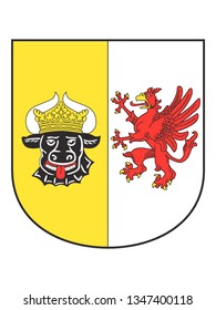 Lesser Coat of Arms of the German State of Mecklenburg-Vorpommern
