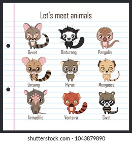 Lesser known animals collection svg
