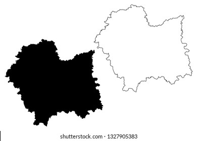 Lesser Poland Voivodeship (Administrative divisions of Poland, Voivodeships of Poland) map vector illustration, scribble sketch Lesser Poland Province map