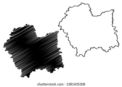 Lesser Poland Voivodeship (Administrative divisions of Poland, Voivodeships of Poland) map vector illustration, scribble sketch Lesser Poland Province map