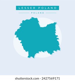 Lesser Poland Voivodeship (Administrative divisions of Poland, Voivodeships of Poland) map vector illustration, scribble sketch Lesser Poland Province map