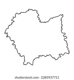 Lesser Poland Voivodeship map, province of Poland. Vector illustration.