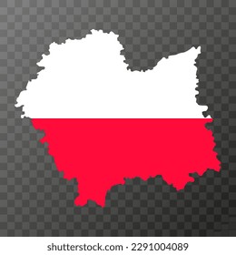 Lesser Poland Voivodeship map, province of Poland. Vector illustration.