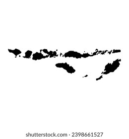 Lesser Sunda islands map, region of Indonesia. Vector illustration.