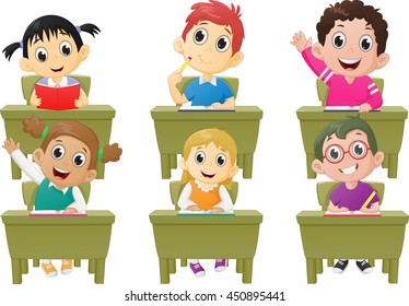 lesson activities school children in classroom