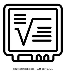 Lesson board icon outline vector. Safety school. Safety return