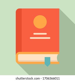 Lesson book icon. Flat illustration of lesson book vector icon for web design