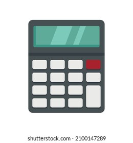 Lesson calculator icon. Flat illustration of lesson calculator vector icon isolated on white background