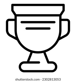 Lesson cup icon outline vector. Online plan. Exam learning