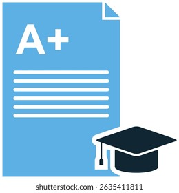 Lesson grades icon vector for academic evaluation, student results, or exam scores. Ideal for report cards, learning assessment, and educational feedback interface or dashboard. - Powered by Shutterstock - Get 15% off with code: PIKWIZARD15