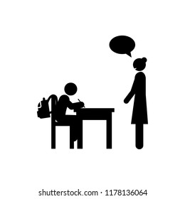 lesson icon. Element of back to school icon for mobile concept and web apps. Glyph lesson icon can be used for web and mobile