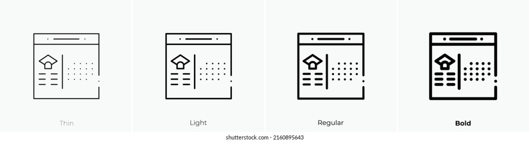 lesson icon. Linear style sign isolated on white background. Vector illustration.