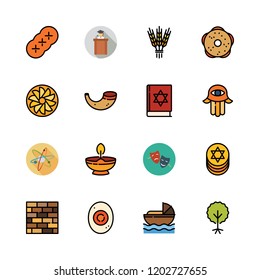 lesson icon set. vector set about hebrew, physics, lecture and drama icons set.