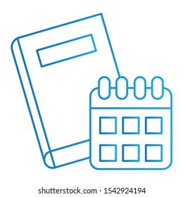 Lesson Icon, Vector Illustration, Education Colour Outline
