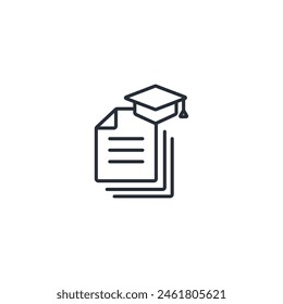 lesson icon. vector.Editable stroke.linear style sign for use web design,logo.Symbol illustration.