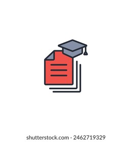 lesson icon. vector.Editable stroke.linear style sign for use web design,logo.Symbol illustration.