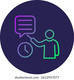Lesson Line Circle Gradient Style