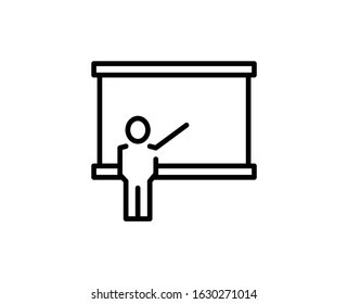 Lesson line icon. Vector symbol in trendy flat style on white background. Lesson sing for design.