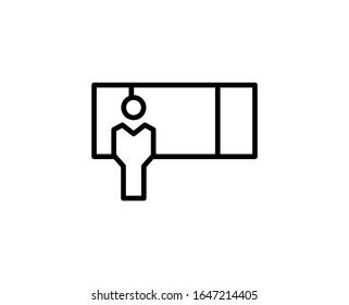 Lesson line icon. Vector symbol in trendy flat style on white background. Lesson sing for design.
