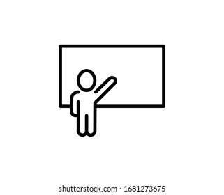 Lesson line icon. Vector symbol in trendy flat style on white background. Lesson sing for design.