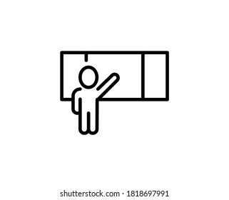 Lesson line icon. Vector symbol in trendy flat style on white background. Lesson sing for design.