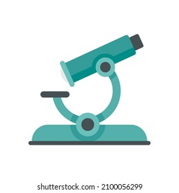 Lesson microscope icon. Flat illustration of lesson microscope vector icon isolated on white background