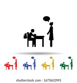 Lesson multi color icon. Simple glyph, flat vector of back to school icons for ui and ux, website or mobile application