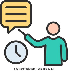 Lesson Outline Filled Style Icon